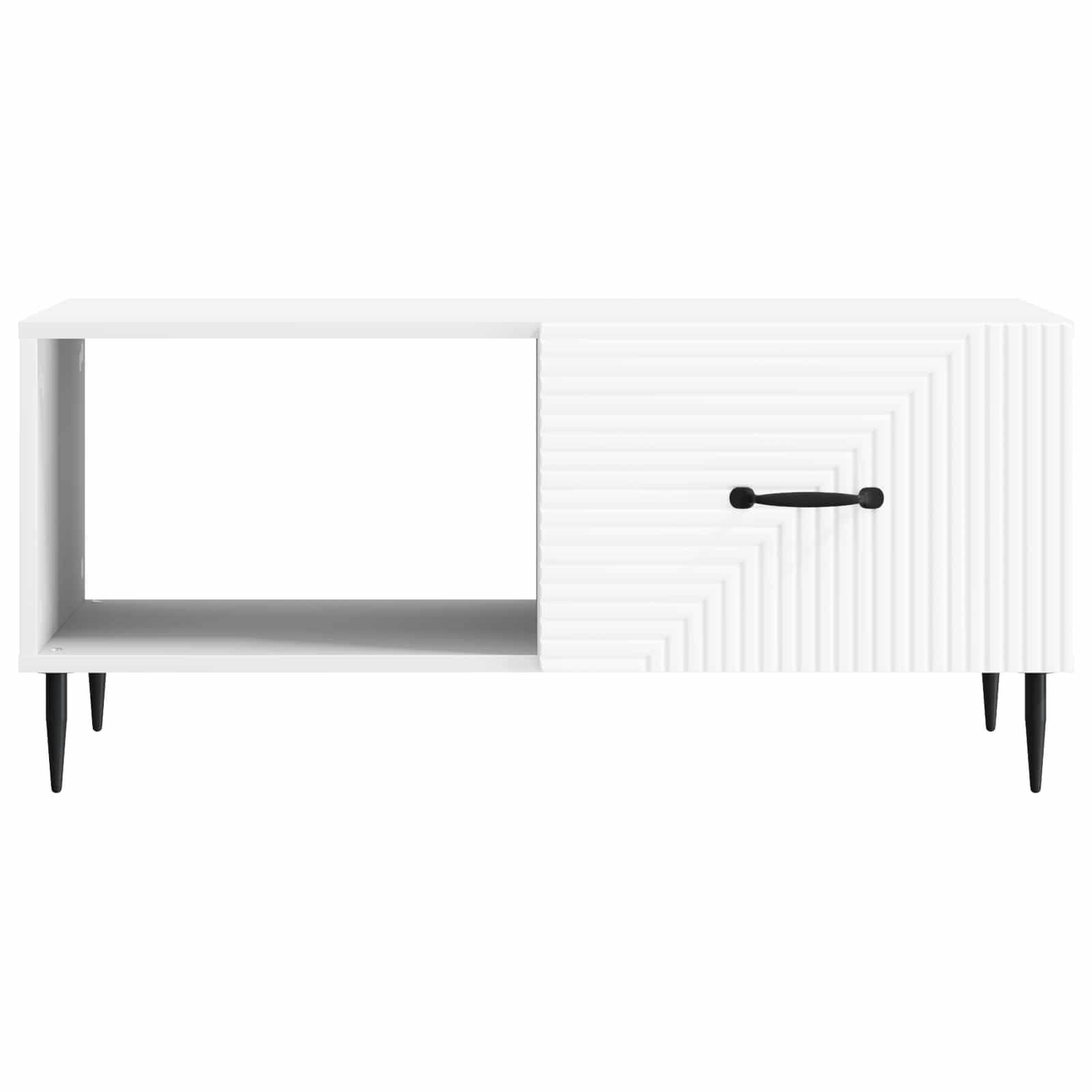 vidaXL Salontafel Zwart 90 x 50 x 40 cm Bewerkt hout
