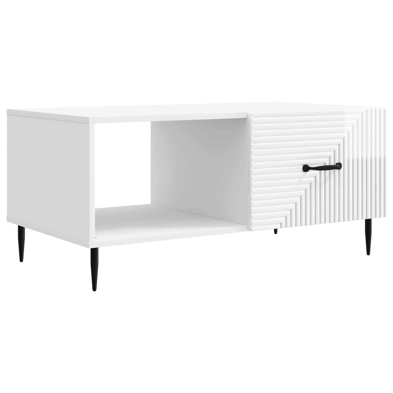 vidaXL Salontafel Zwart 90 x 50 x 40 cm Bewerkt hout