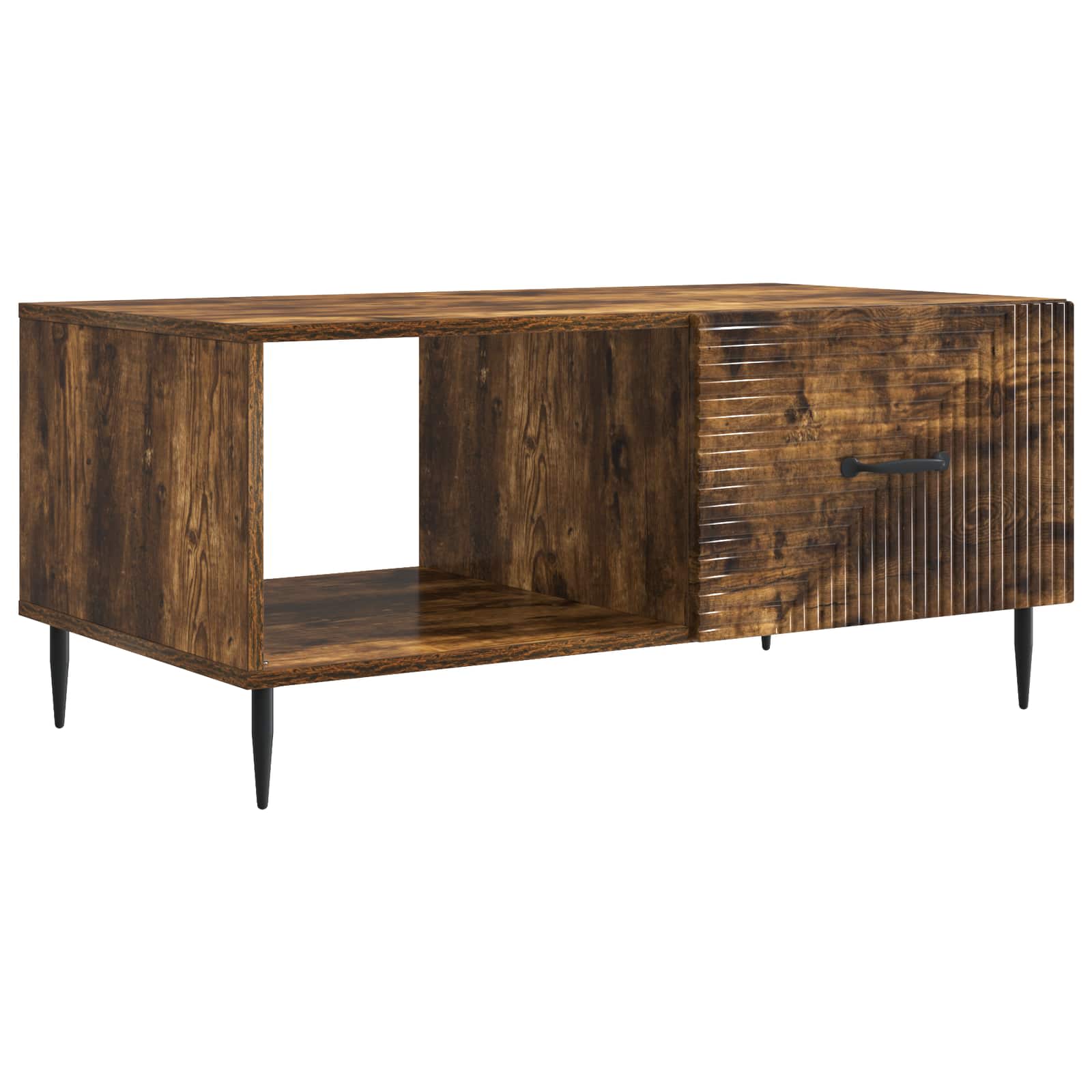 vidaXL Salontafel Zwart 90 x 50 x 40 cm Bewerkt hout