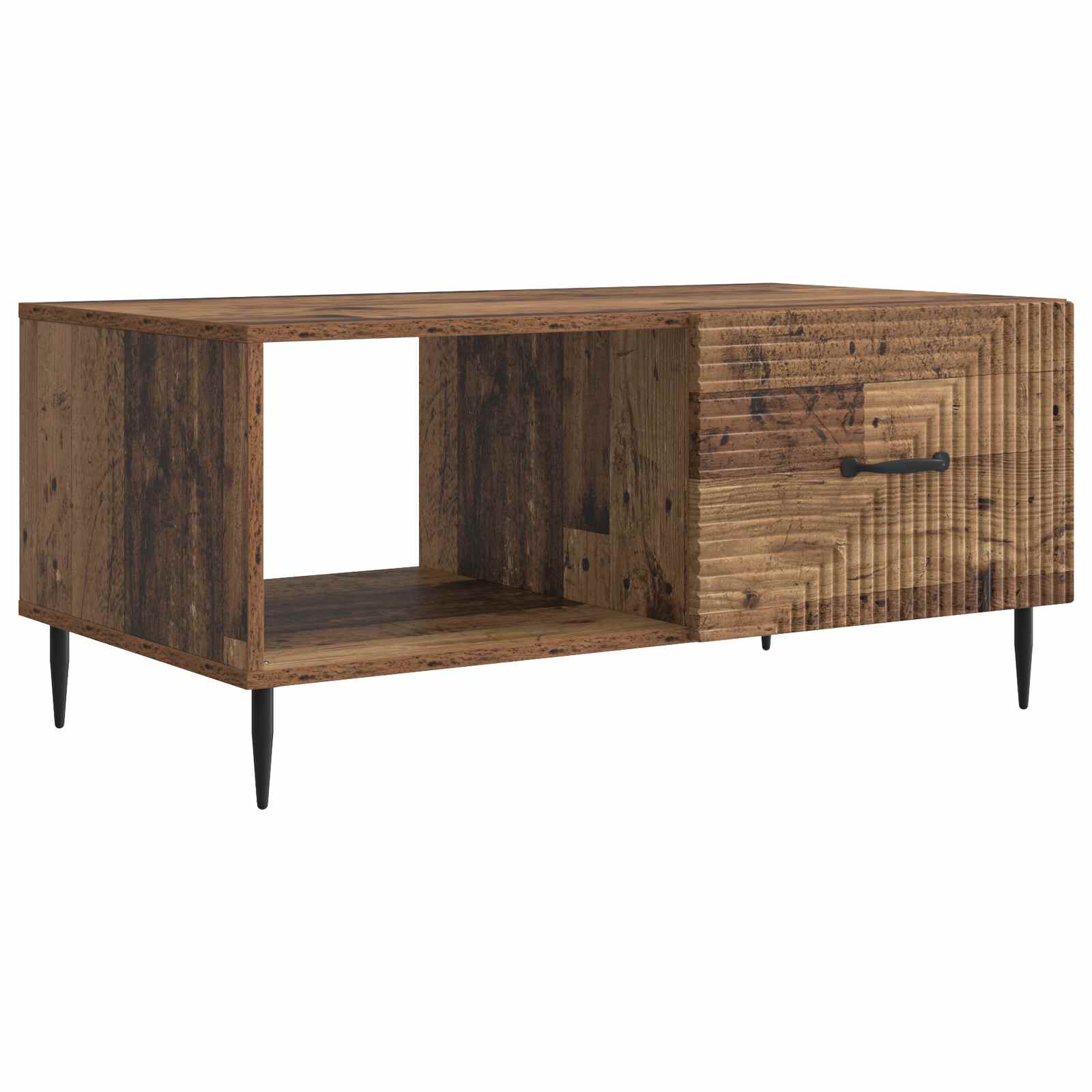 vidaXL Salontafel Zwart 90 x 50 x 40 cm Bewerkt hout