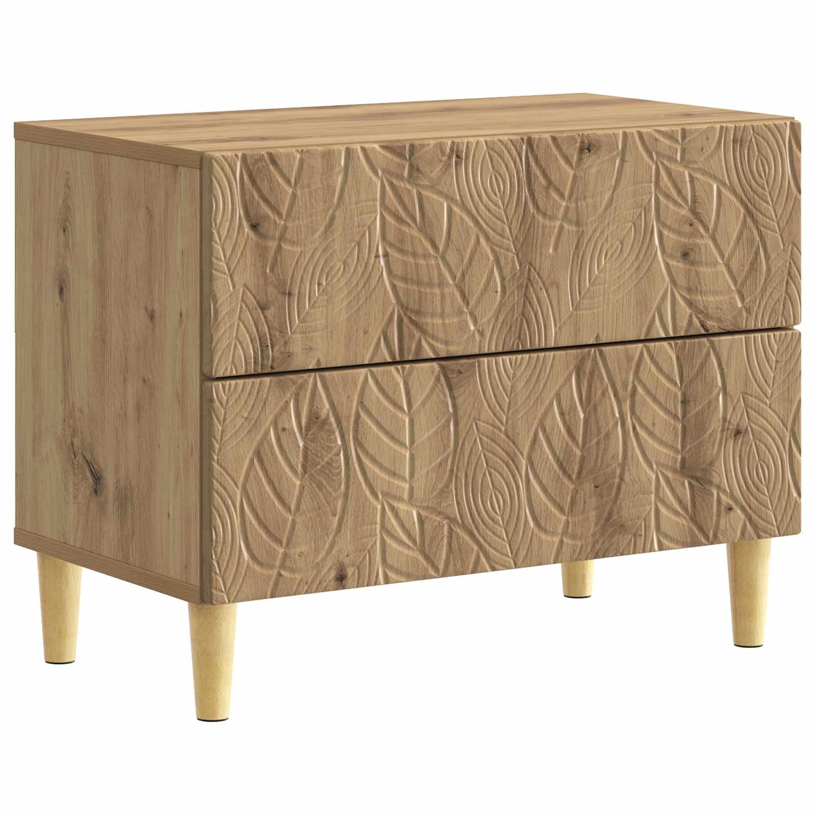 vidaXL Nachtkastje Wit 62 x 34,5 x 48 cm Bewerkt hout