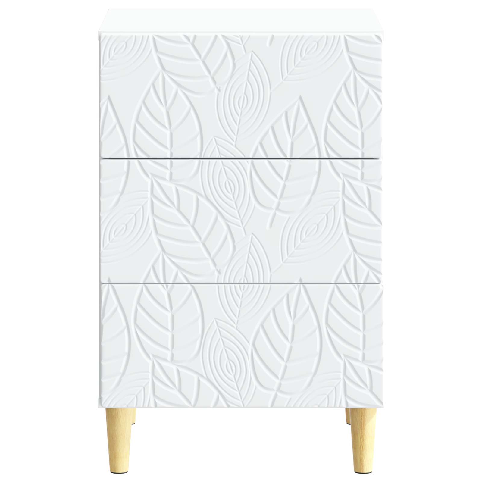 vidaXL Nachtkastje Wit 43 x 39,5 x 66,5 cm Bewerkt hout