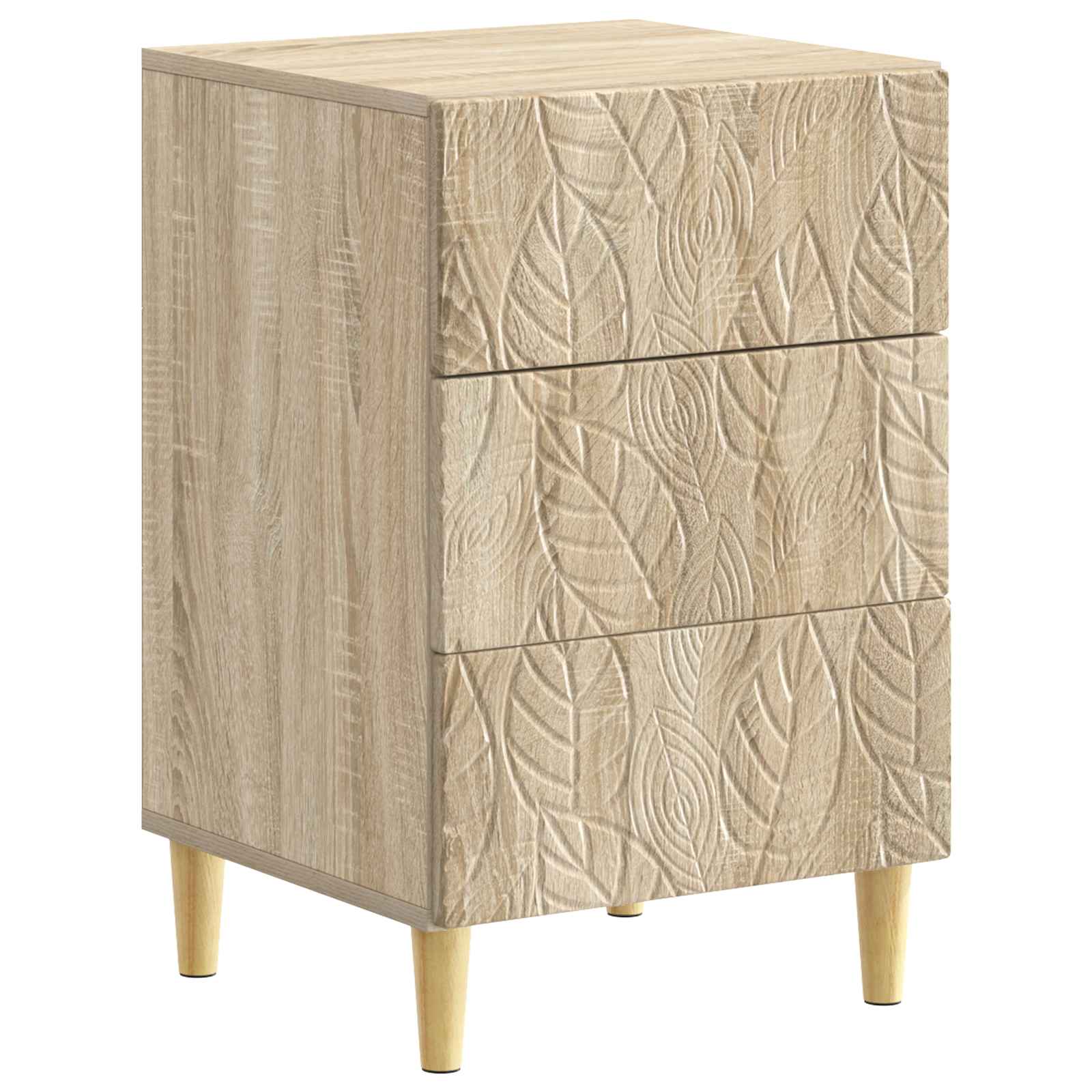 vidaXL Nachtkastje Wit 43 x 39,5 x 66,5 cm Bewerkt hout