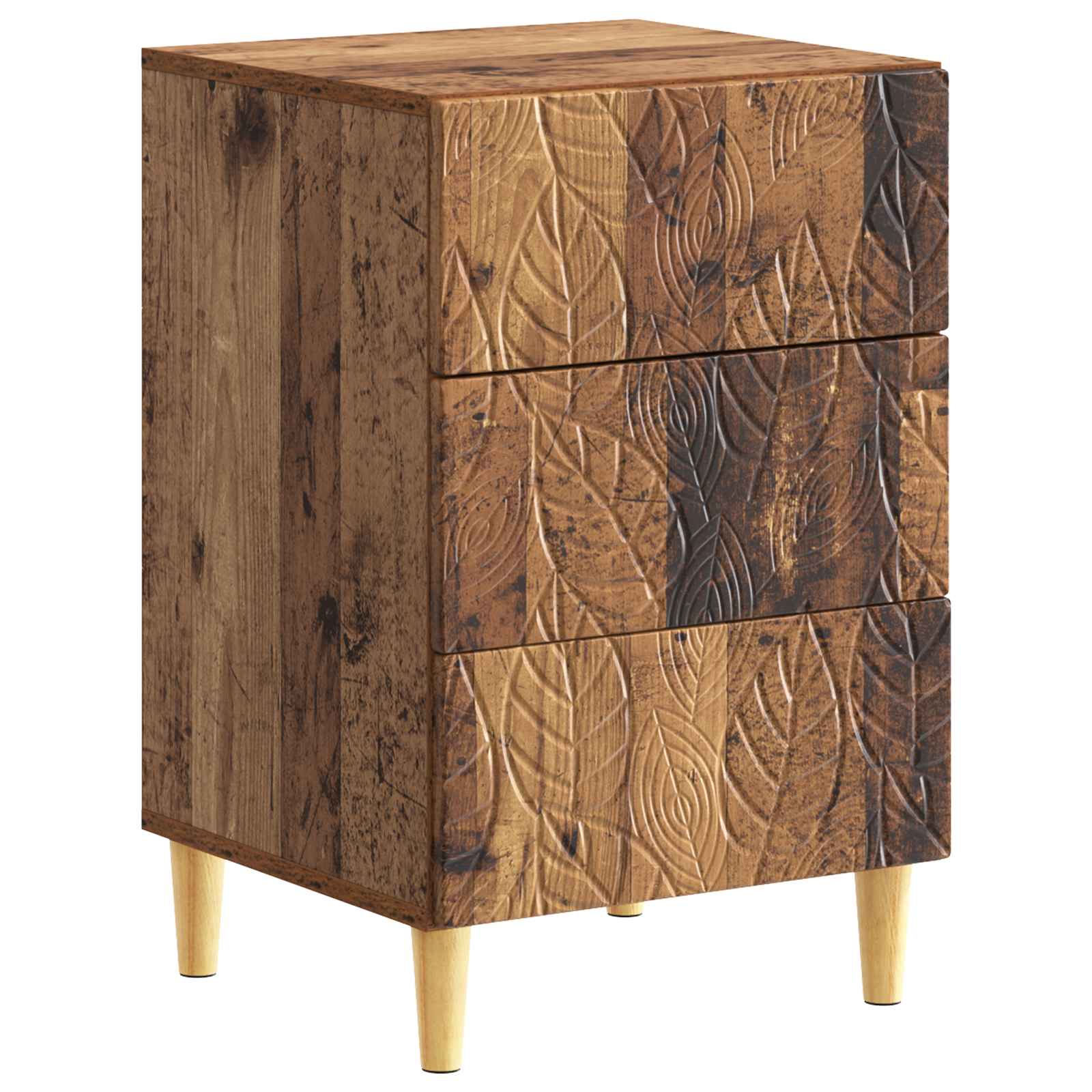 vidaXL Nachtkastje Wit 43 x 39,5 x 66,5 cm Bewerkt hout