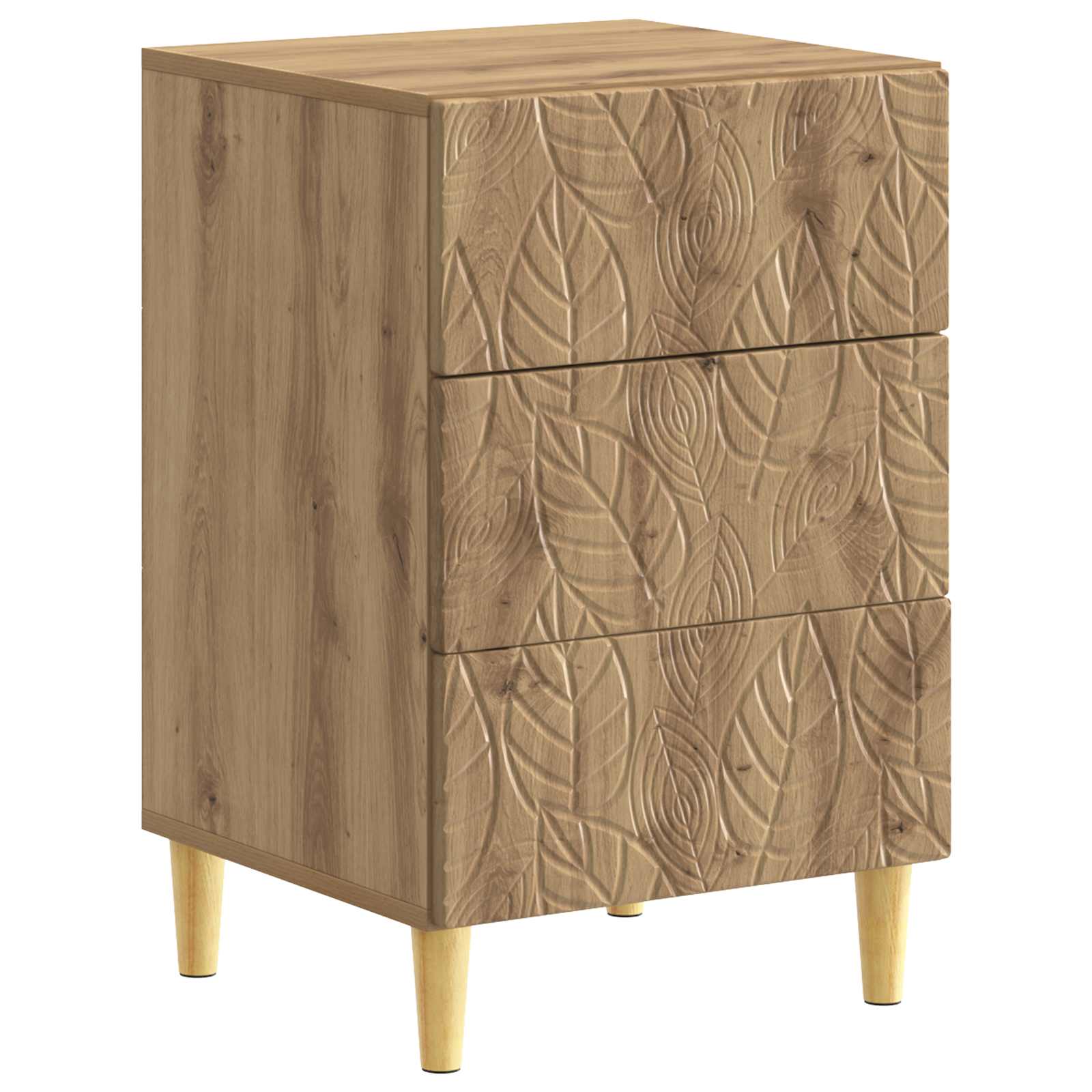 vidaXL Nachtkastje Wit 43 x 39,5 x 66,5 cm Bewerkt hout
