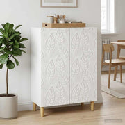 vidaXL Dressoir Wit 66 x 34,5 x 90 cm Bewerkt hout