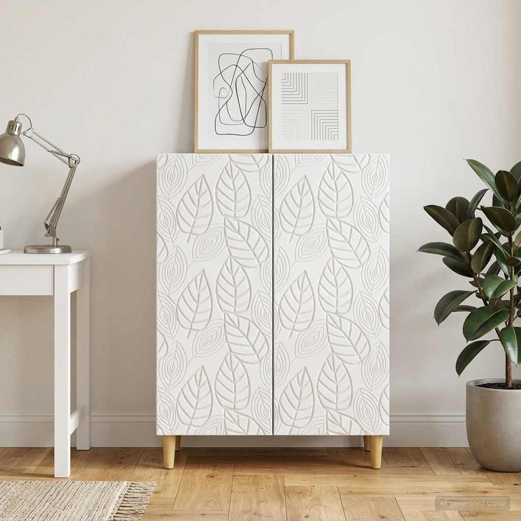vidaXL Dressoir Wit 66 x 34,5 x 90 cm Bewerkt hout