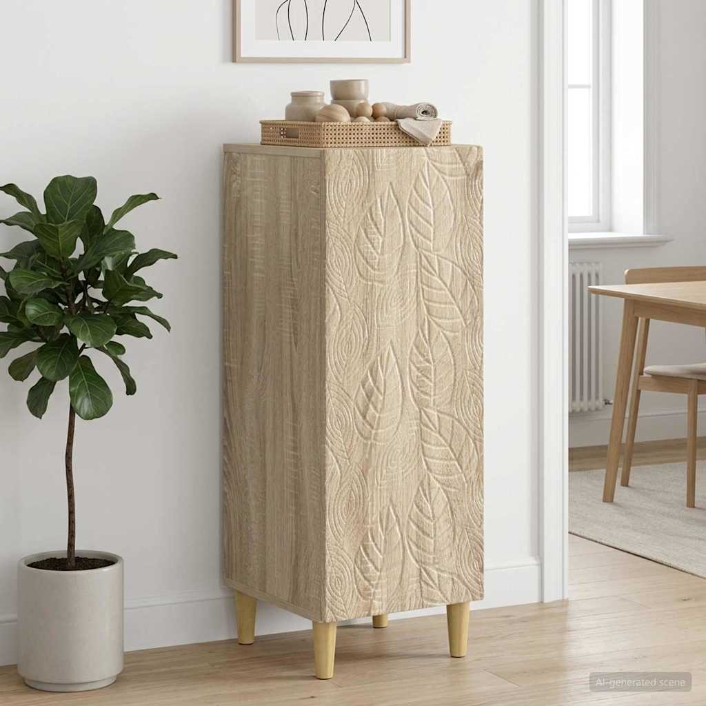 vidaXL Dressoir Wit 33 x 34,5 x 90 cm Bewerkt hout