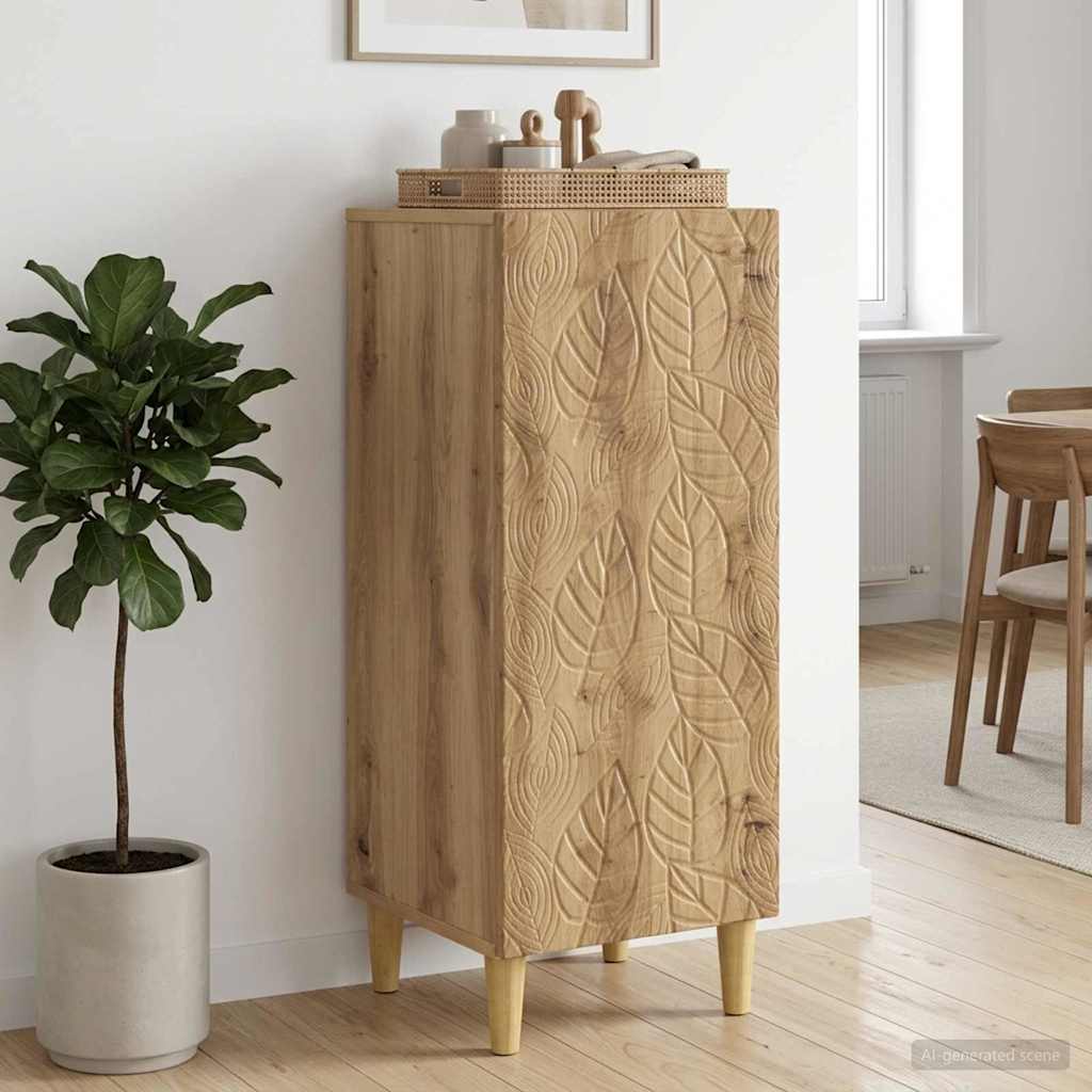 vidaXL Dressoir Wit 33 x 34,5 x 90 cm Bewerkt hout