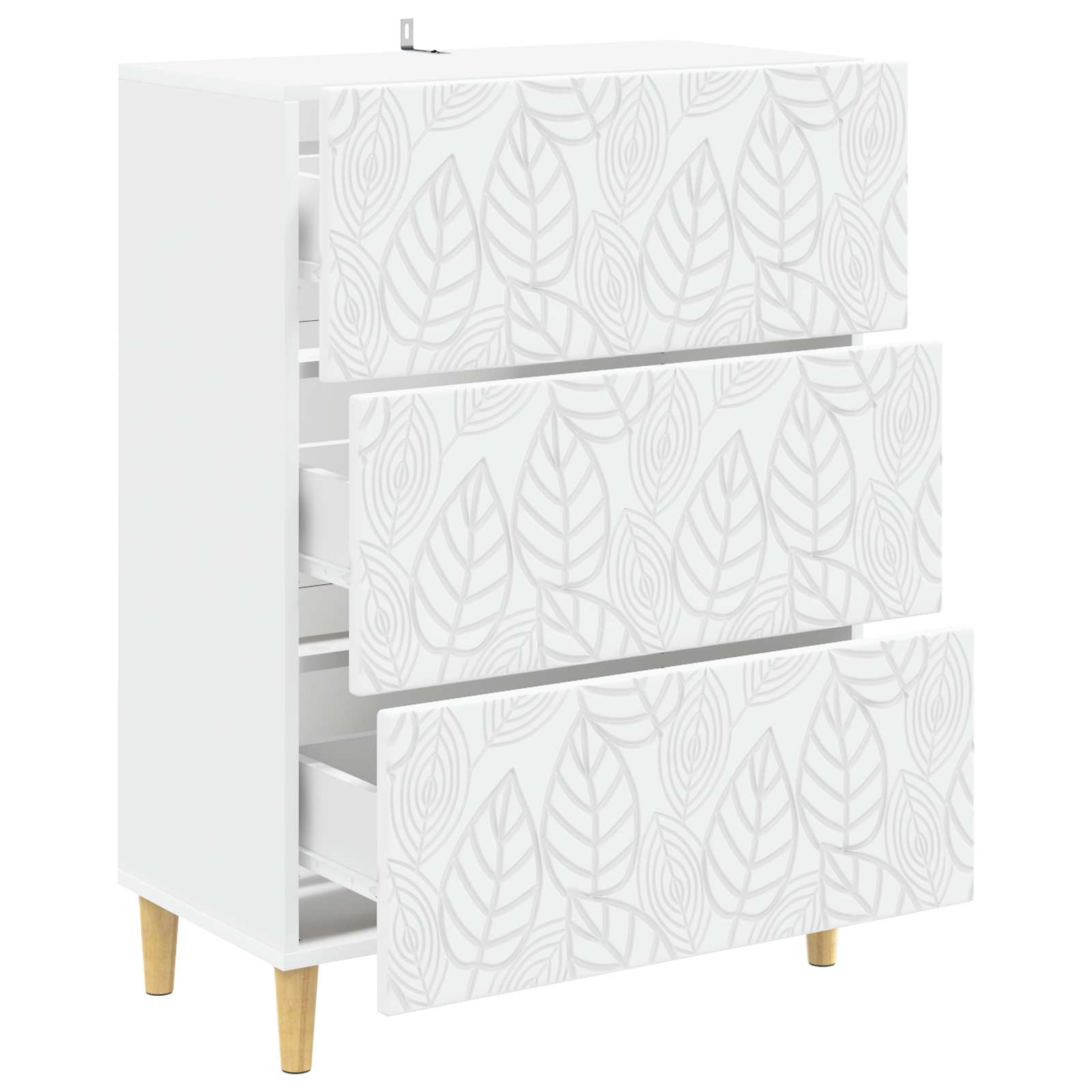 vidaXL Ladenkast Wit 66 x 34,5 x 90 cm Bewerkt hout