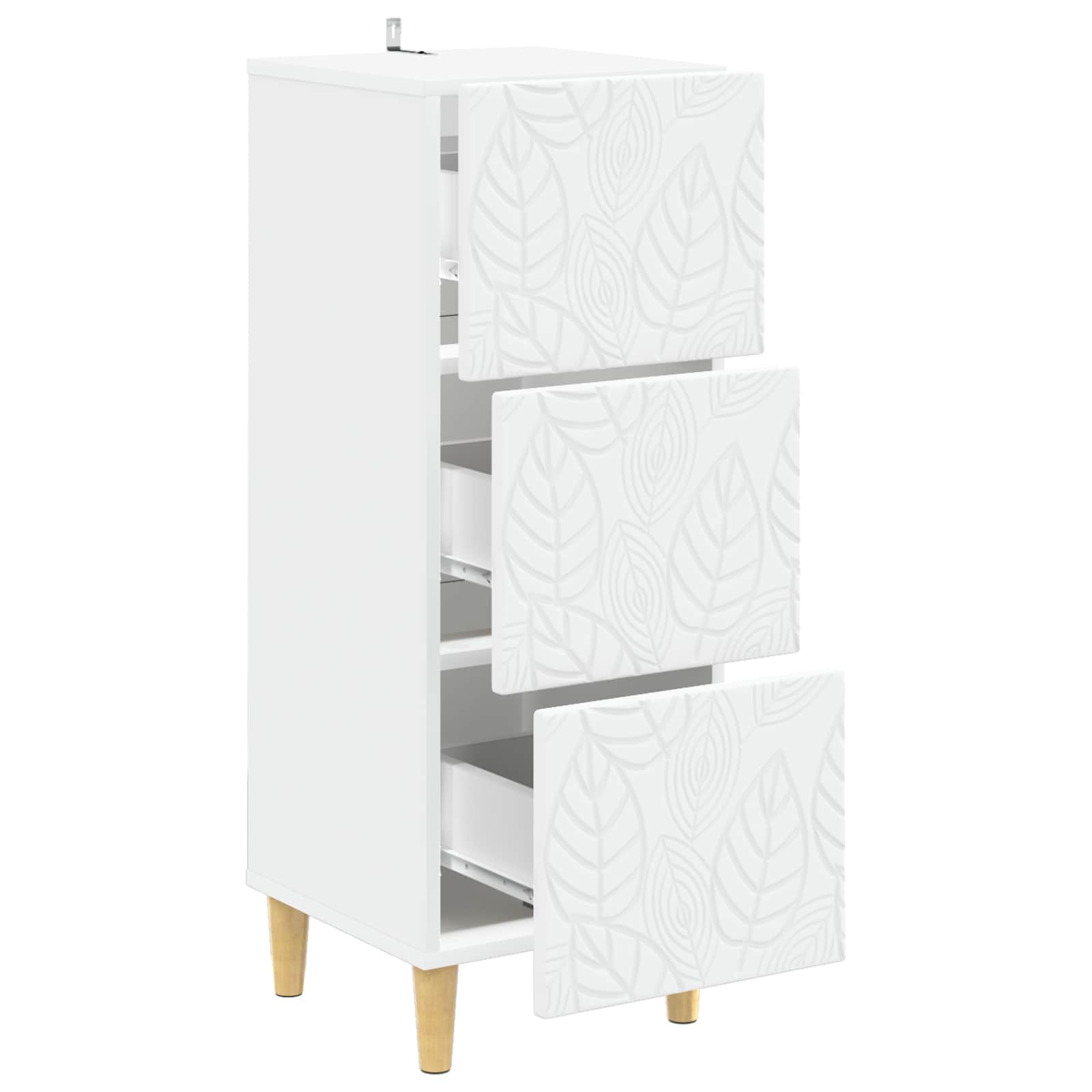 vidaXL Ladenkast Wit 33 x 34,5 x 90 cm Bewerkt hout