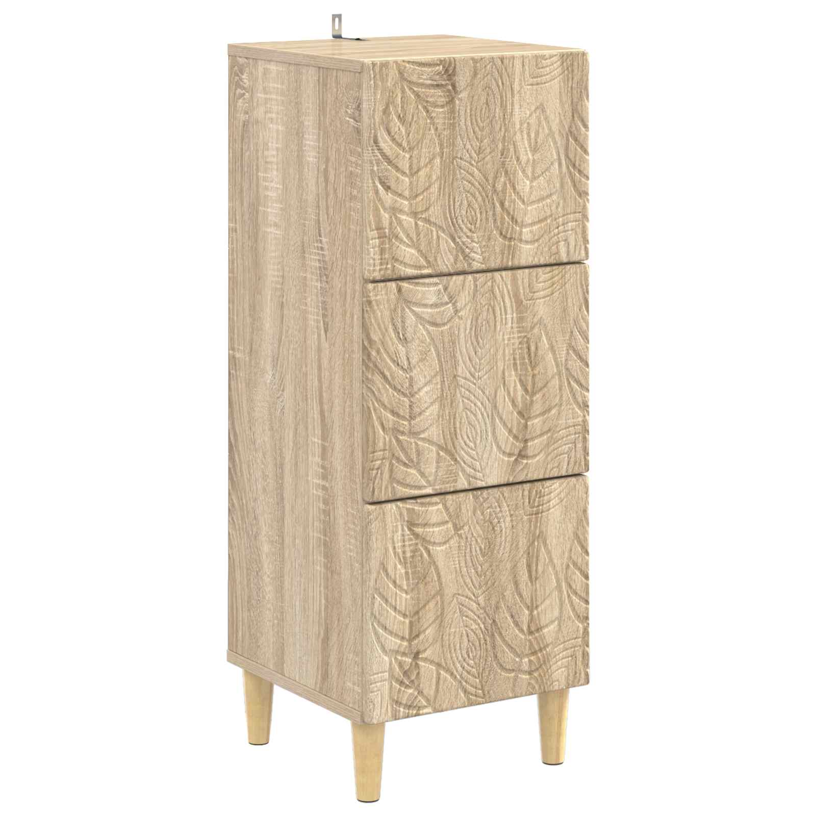 vidaXL Ladenkast Wit 33 x 34,5 x 90 cm Bewerkt hout