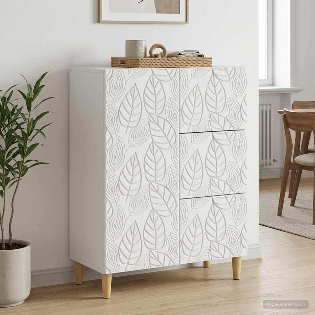 vidaXL Dressoir Wit 66 x 34,5 x 90 cm Bewerkt hout