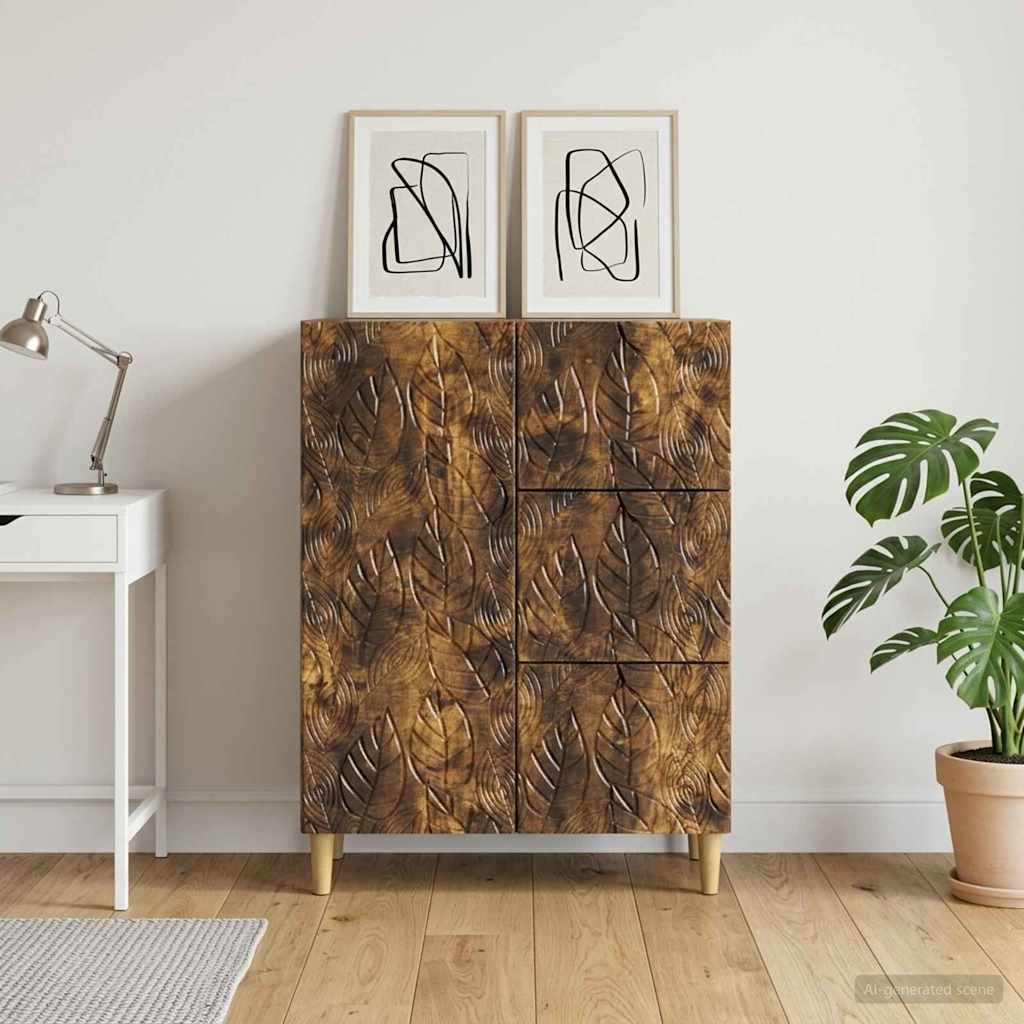 vidaXL Dressoir Wit 66 x 34,5 x 90 cm Bewerkt hout