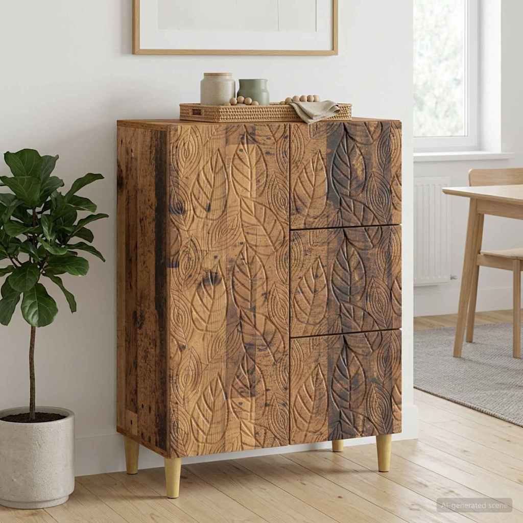 vidaXL Dressoir Wit 66 x 34,5 x 90 cm Bewerkt hout
