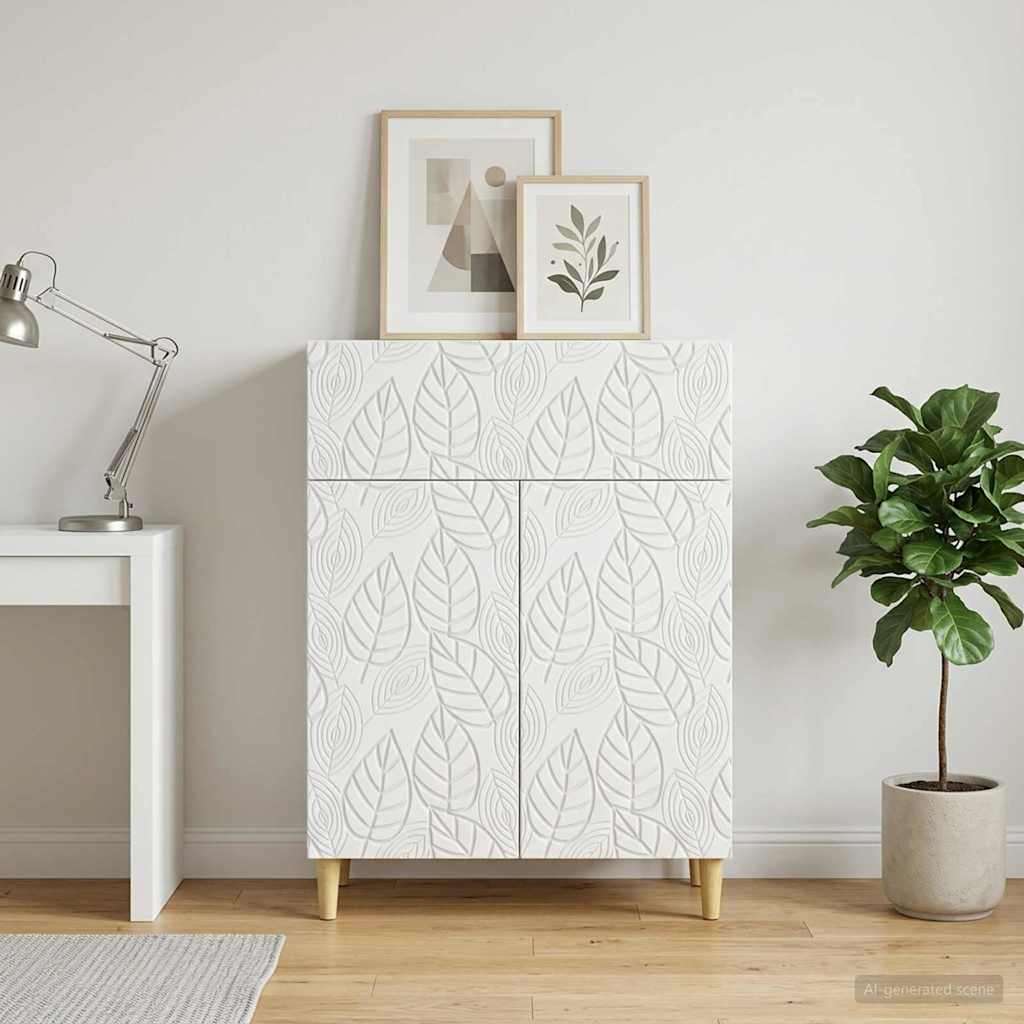 vidaXL Dressoir Wit 66 x 34,5 x 90 cm Bewerkt hout