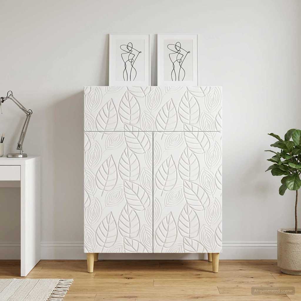 vidaXL Dressoir Wit 66 x 34,5 x 90 cm Bewerkt hout