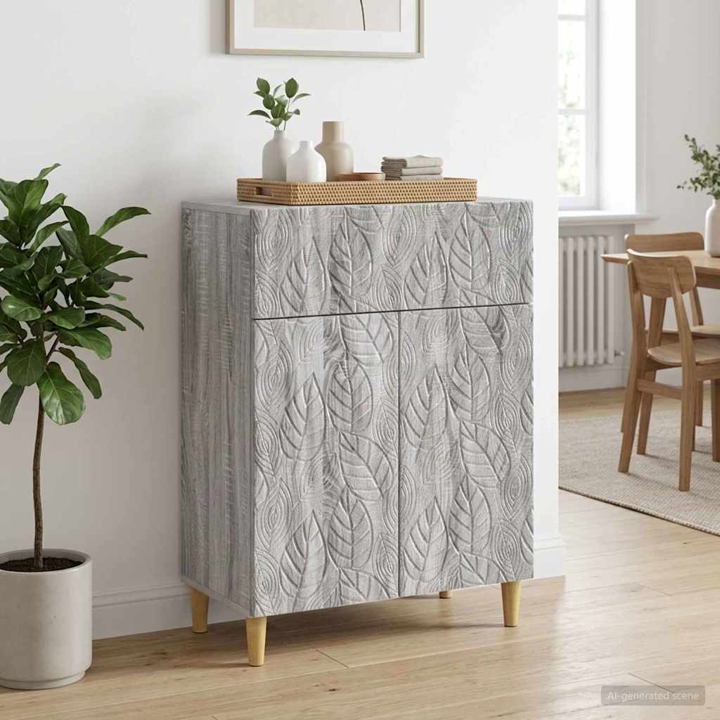vidaXL Dressoir Wit 66 x 34,5 x 90 cm Bewerkt hout