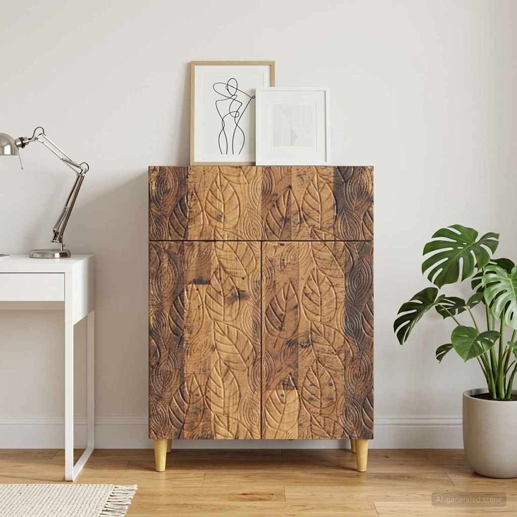 vidaXL Dressoir Wit 66 x 34,5 x 90 cm Bewerkt hout