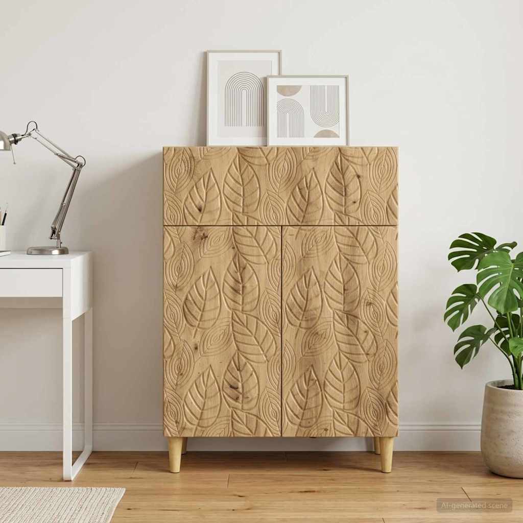 vidaXL Dressoir Wit 66 x 34,5 x 90 cm Bewerkt hout