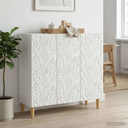 vidaXL Dressoir Wit 89 x 34,5 x 80 cm Bewerkt hout