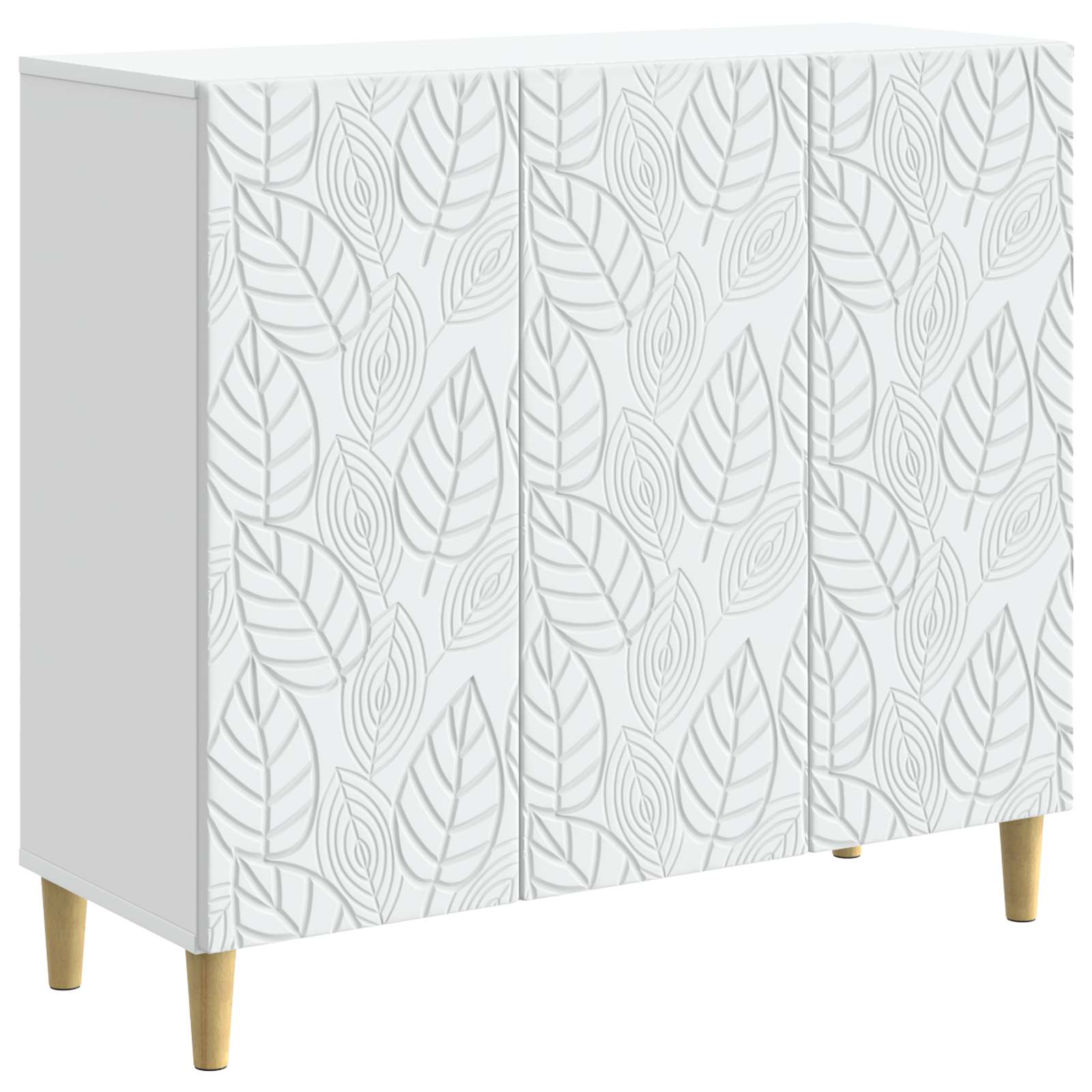 vidaXL Dressoir Wit 89 x 34,5 x 80 cm Bewerkt hout