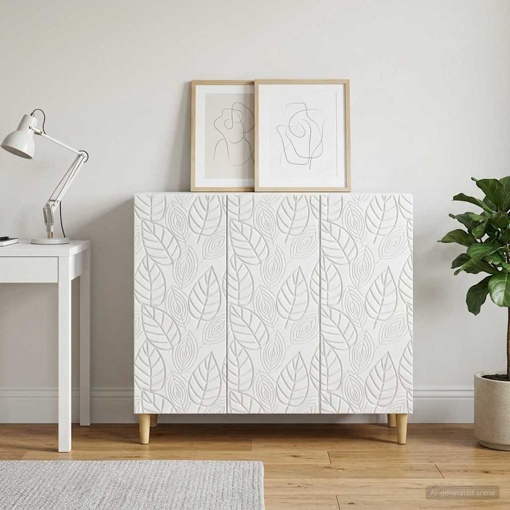 vidaXL Dressoir Wit 89 x 34,5 x 80 cm Bewerkt hout
