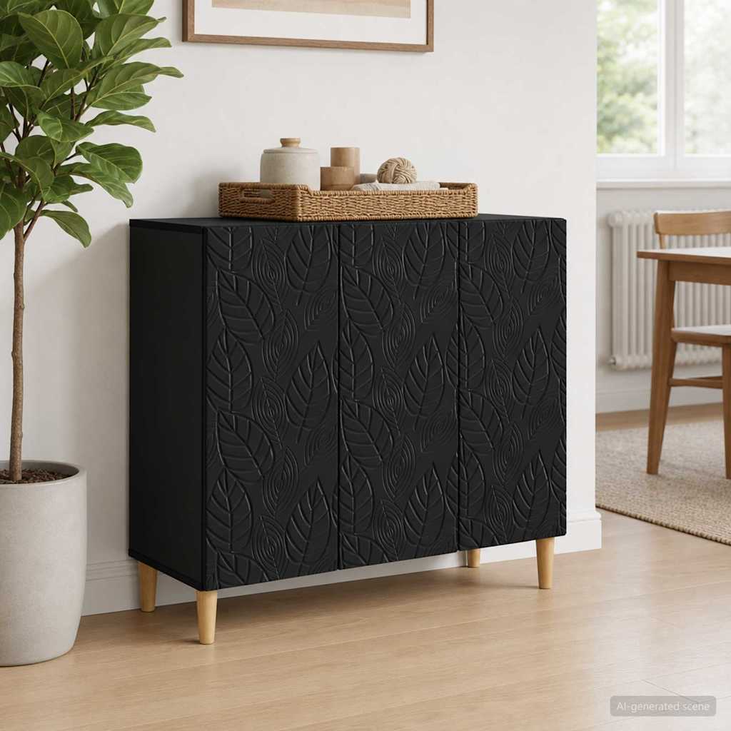 vidaXL Dressoir Wit 89 x 34,5 x 80 cm Bewerkt hout