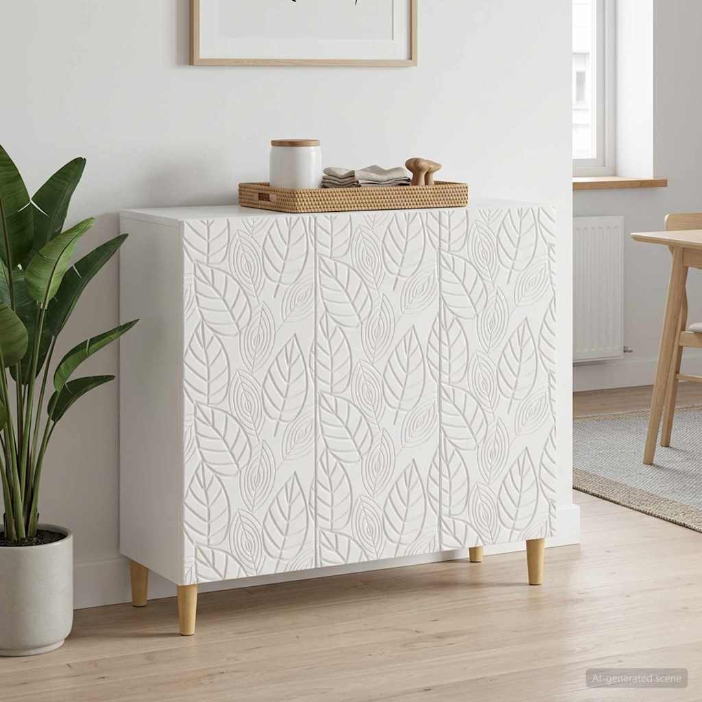 vidaXL Dressoir Wit 89 x 34,5 x 80 cm Bewerkt hout