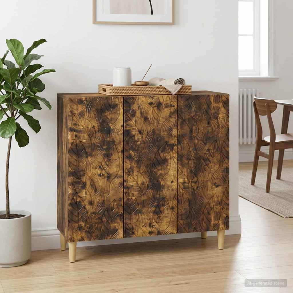 vidaXL Dressoir Wit 89 x 34,5 x 80 cm Bewerkt hout