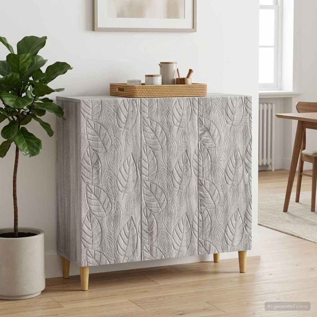 vidaXL Dressoir Wit 89 x 34,5 x 80 cm Bewerkt hout