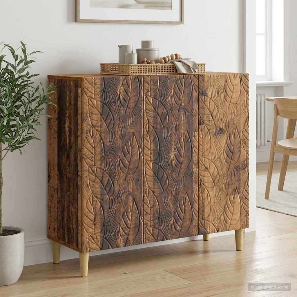 vidaXL Dressoir Wit 89 x 34,5 x 80 cm Bewerkt hout