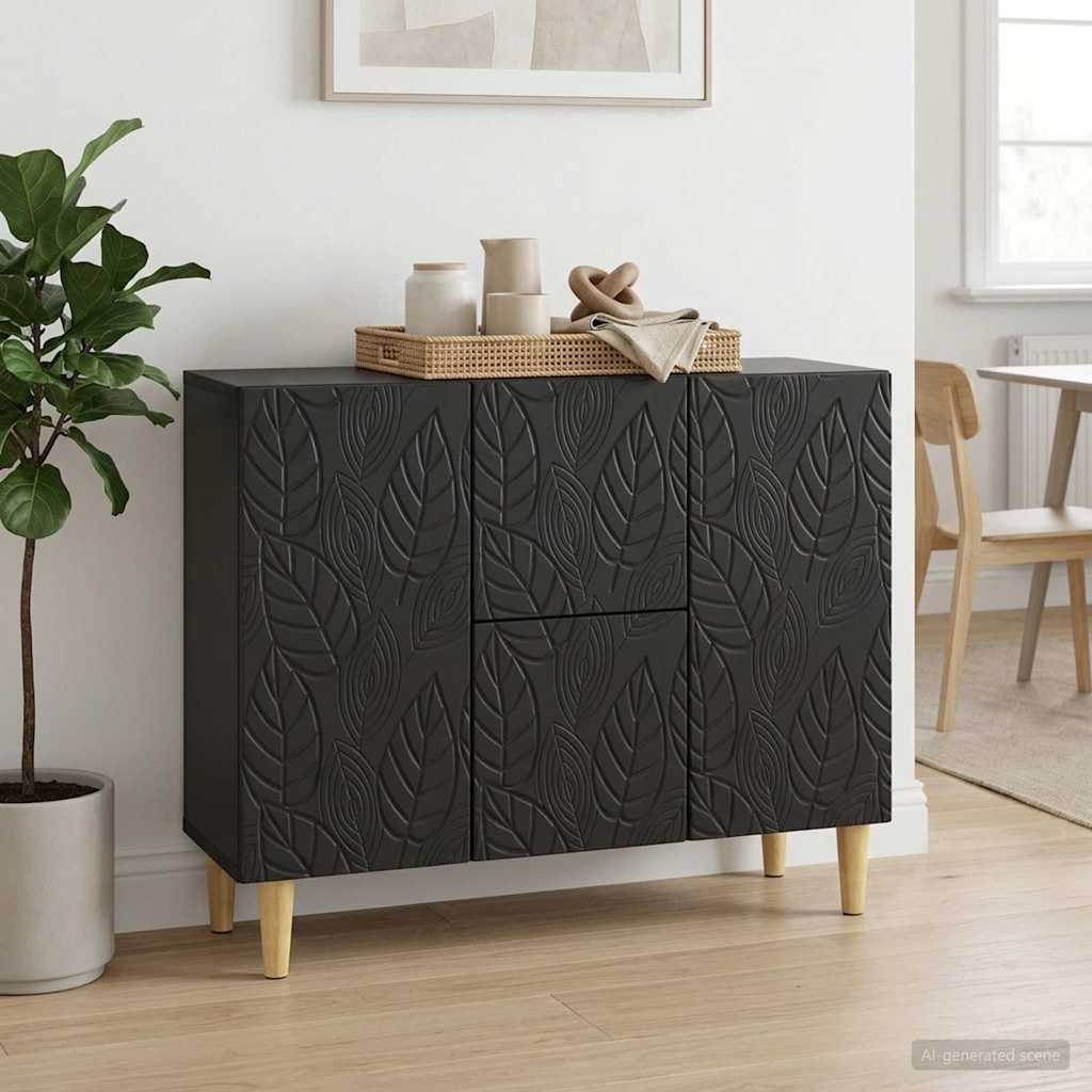 vidaXL Dressoir Wit 89 x 34,5 x 60 cm Bewerkt hout