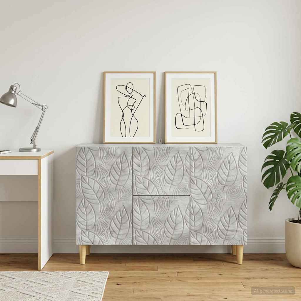 vidaXL Dressoir Wit 89 x 34,5 x 60 cm Bewerkt hout