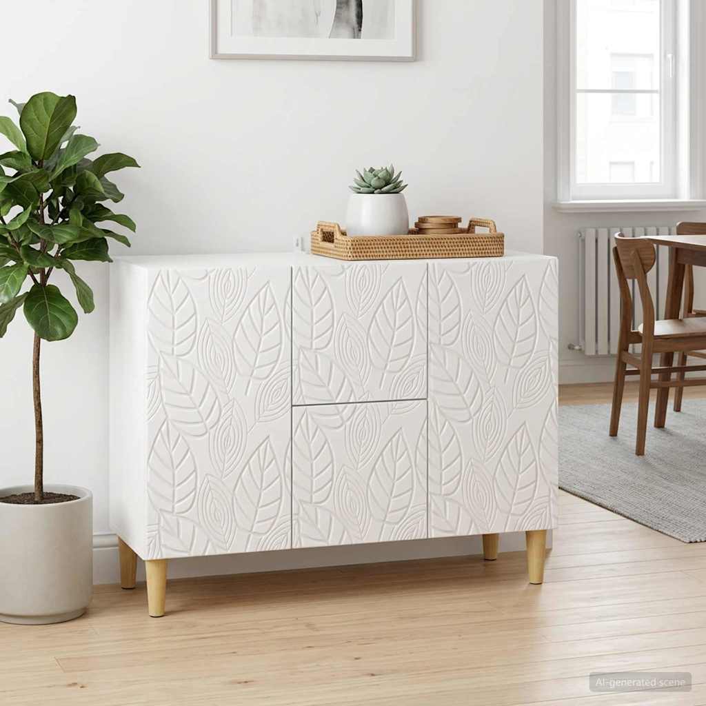 vidaXL Dressoir Wit 89 x 34,5 x 60 cm Bewerkt hout