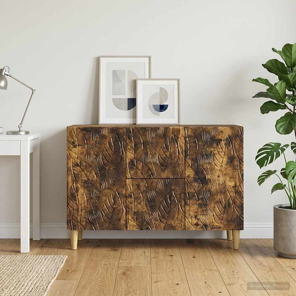 vidaXL Dressoir Wit 89 x 34,5 x 60 cm Bewerkt hout