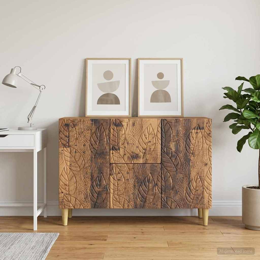 vidaXL Dressoir Wit 89 x 34,5 x 60 cm Bewerkt hout