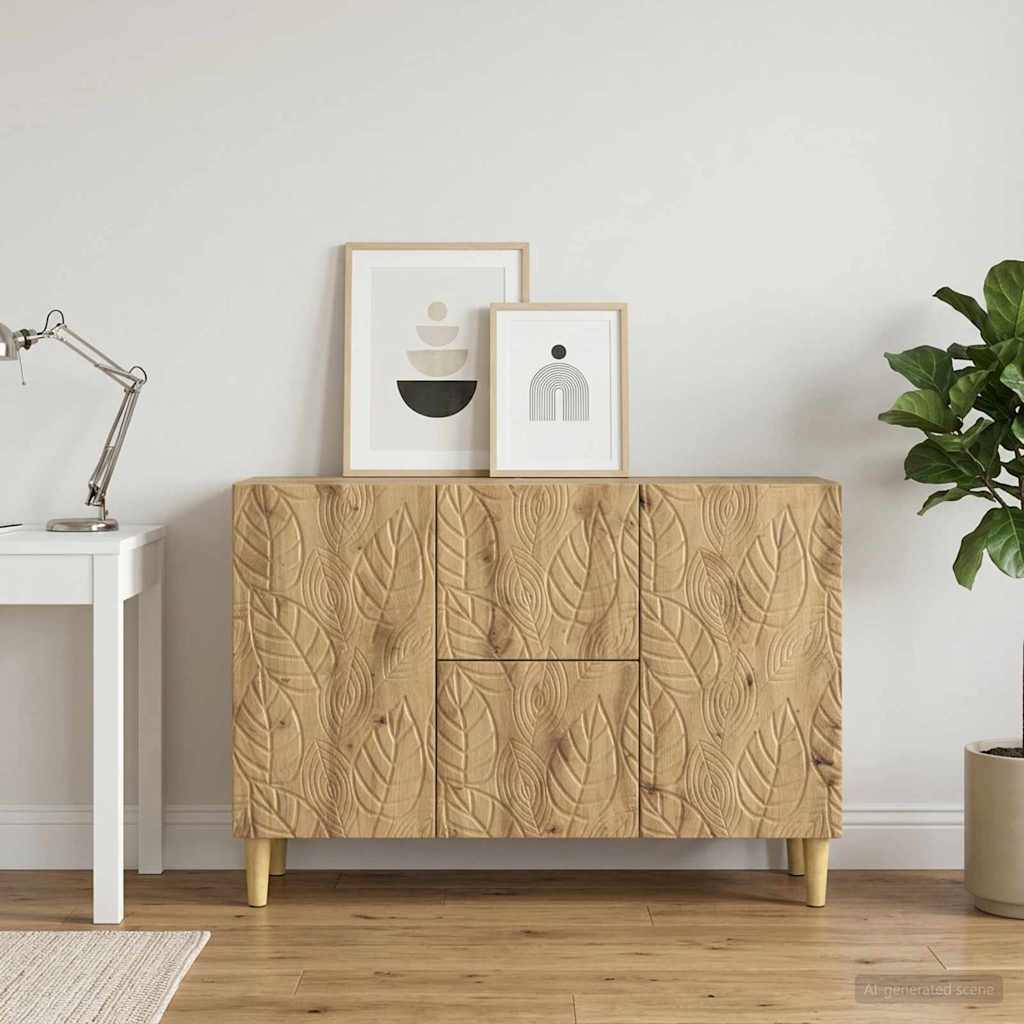vidaXL Dressoir Wit 89 x 34,5 x 60 cm Bewerkt hout