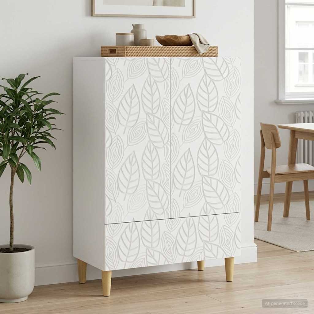 vidaXL Dressoir Wit 66 x 34,5 x 95 cm Bewerkt hout