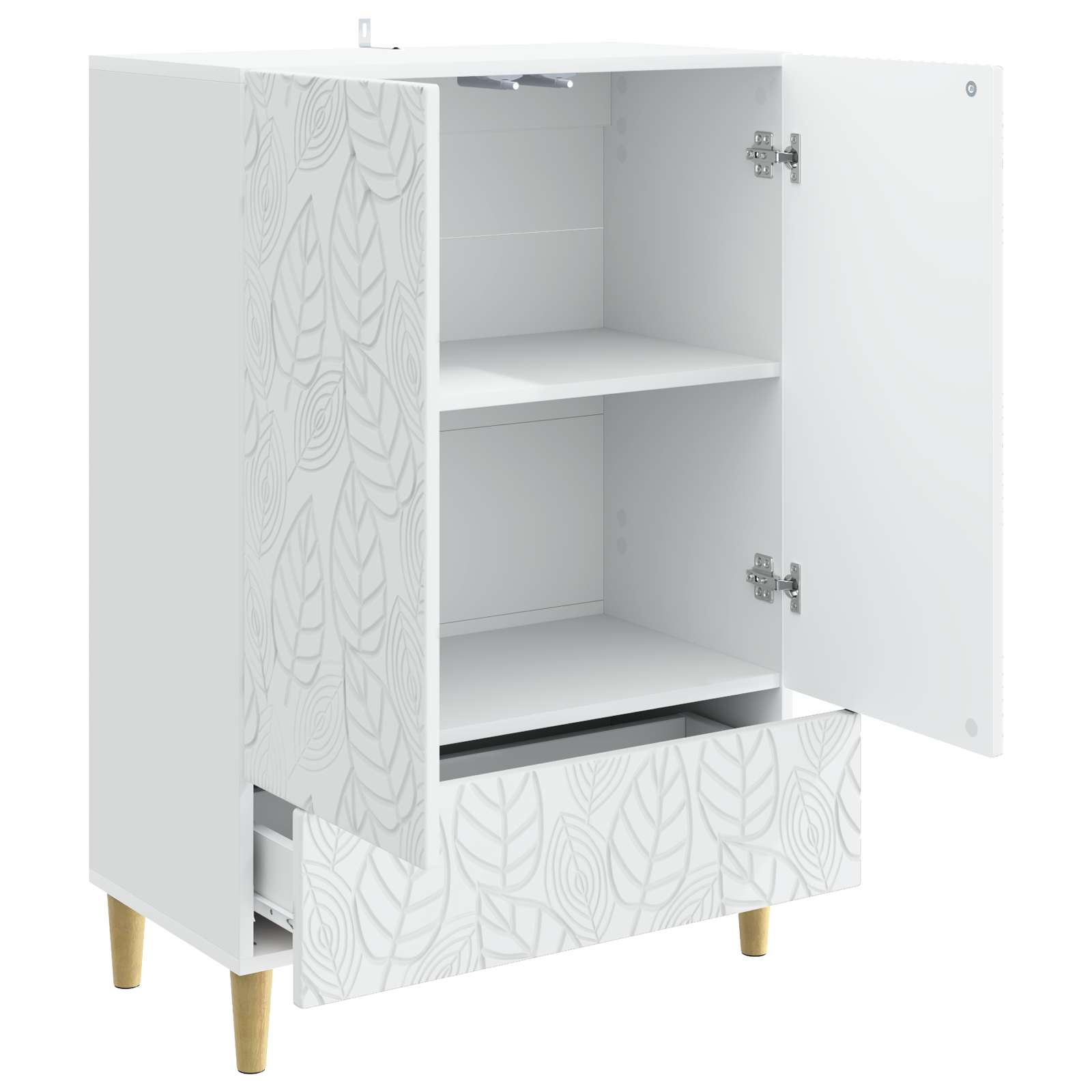 vidaXL Dressoir Wit 66 x 34,5 x 95 cm Bewerkt hout