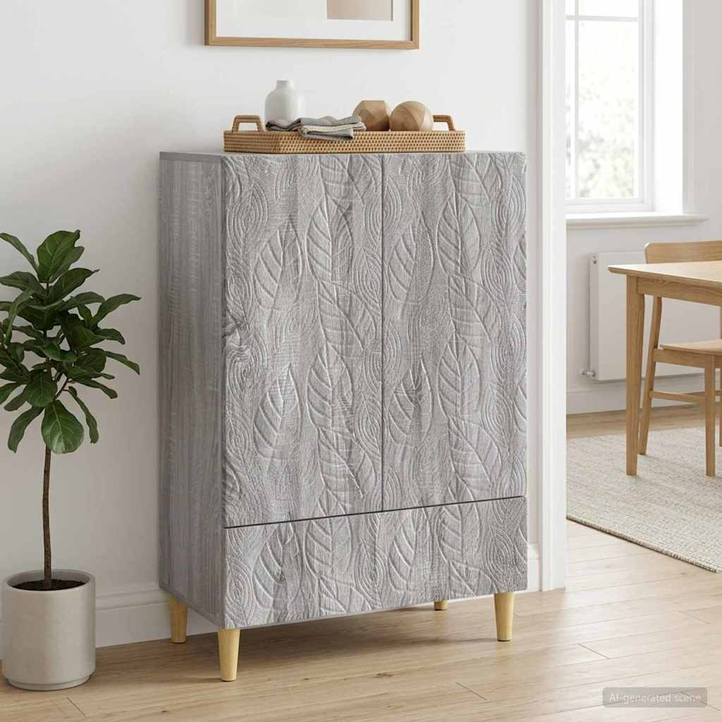 vidaXL Dressoir Wit 66 x 34,5 x 95 cm Bewerkt hout