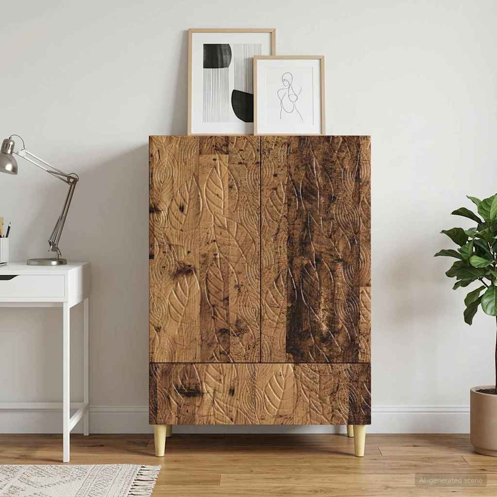 vidaXL Dressoir Wit 66 x 34,5 x 95 cm Bewerkt hout