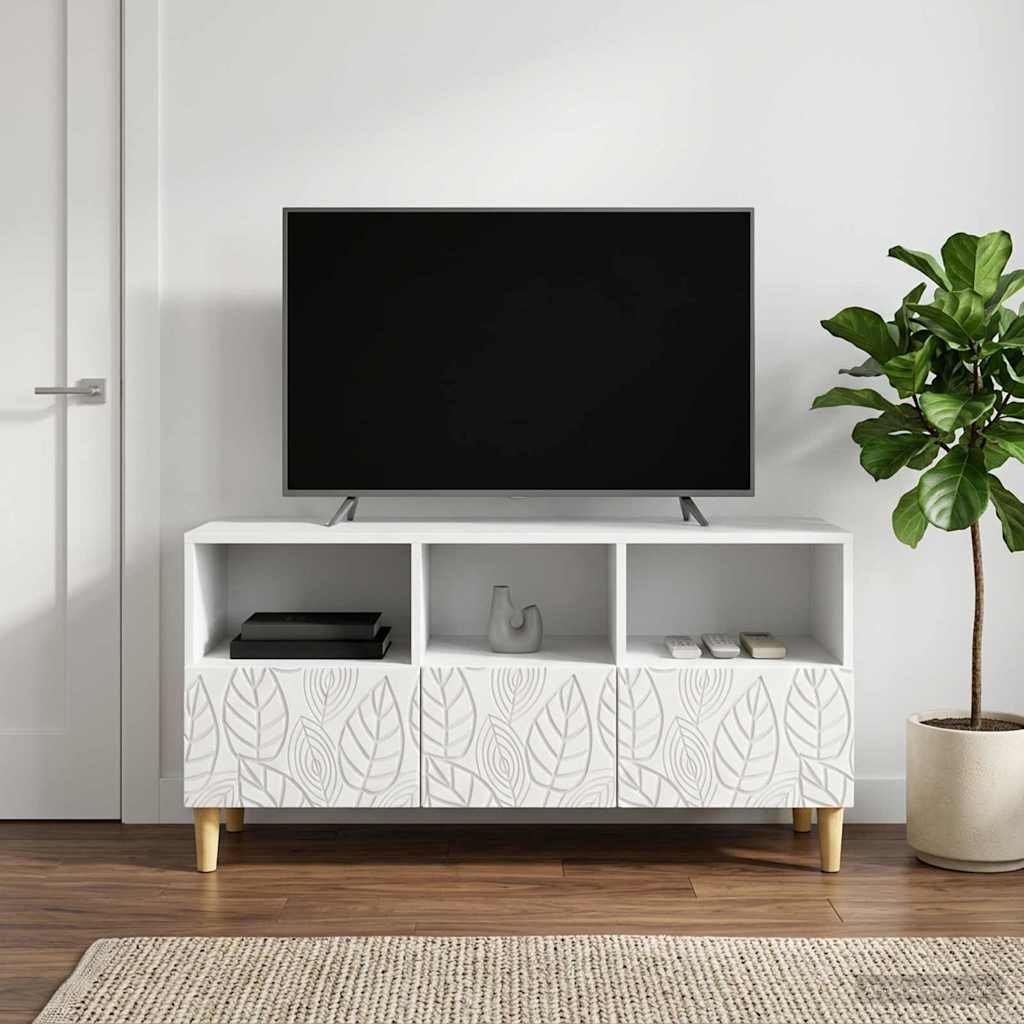 vidaXL TV-kast 102 x 34,5 x 50 cm Wit Bewerkt hout