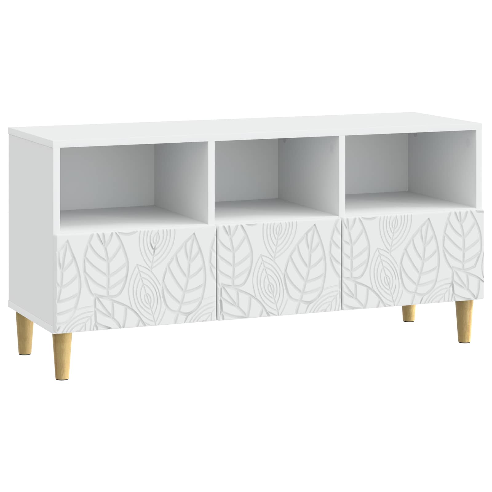 vidaXL TV-kast 102 x 34,5 x 50 cm Wit Bewerkt hout