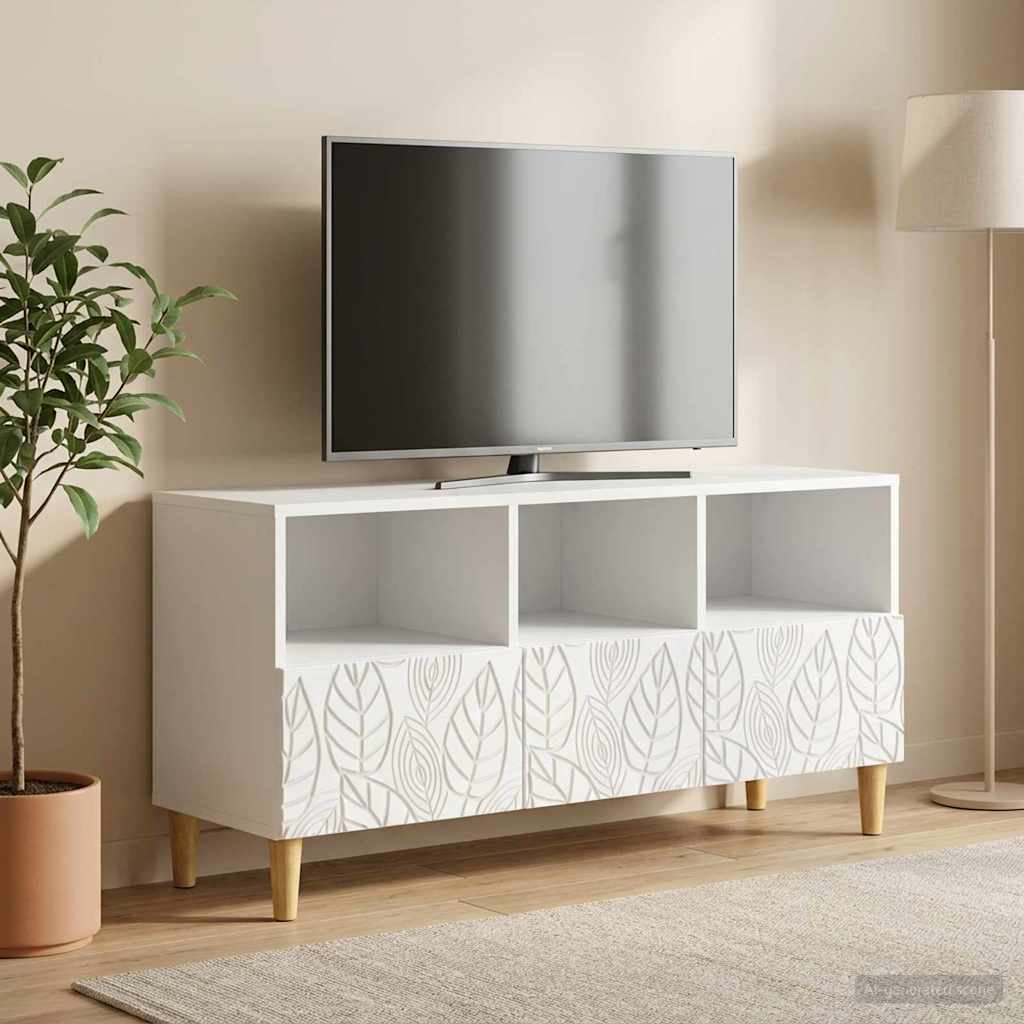 vidaXL TV-kast 102 x 34,5 x 50 cm Wit Bewerkt hout