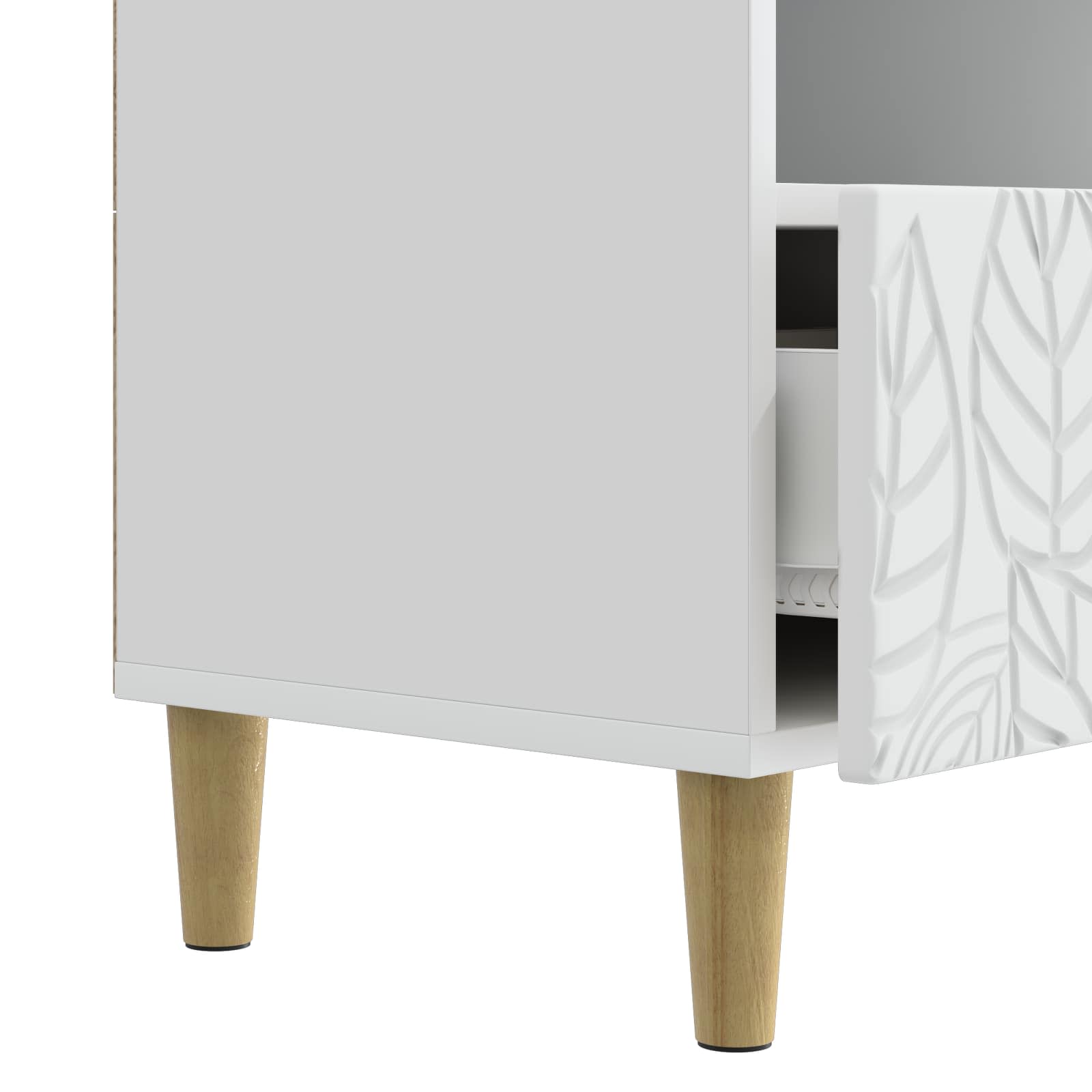 vidaXL TV-kast 102 x 34,5 x 50 cm Wit Bewerkt hout