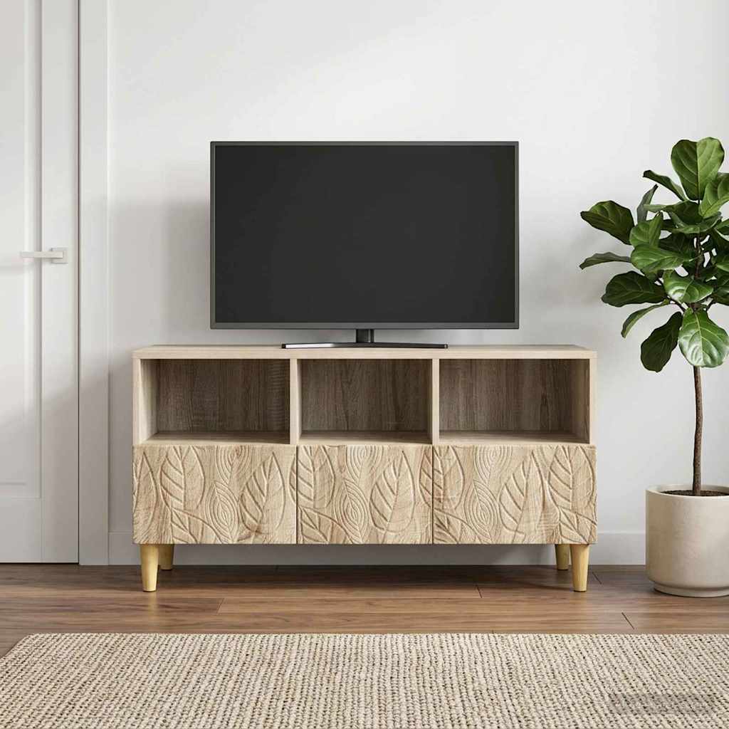 vidaXL TV-kast 102 x 34,5 x 50 cm Wit Bewerkt hout