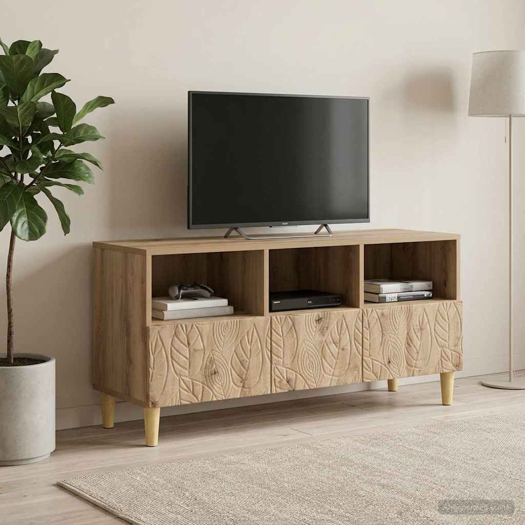 vidaXL TV-kast 102 x 34,5 x 50 cm Wit Bewerkt hout