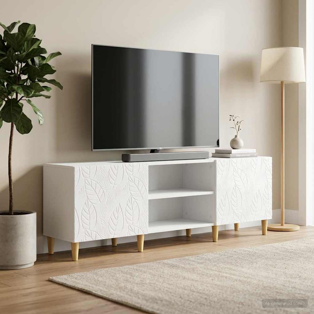 vidaXL TV-kast 150 x 31 x 50 cm Wit Bewerkt hout