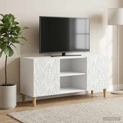 vidaXL TV-kast 102 x 34,5 x 50 cm Wit Bewerkt hout